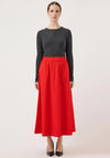 YAS Colea Ankle Skirt, Fiery Red