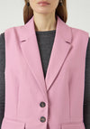 YAS Tumla Pinstriped Waistcoat, Pink