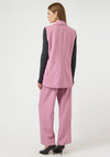 YAS Tumla Pinstriped Waistcoat, Pink