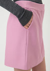 YAS Tumla Pinstriped Mini Skirt, Pink