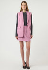 YAS Tumla Pinstriped Mini Skirt, Pink