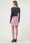 YAS Tumla Pinstriped Mini Skirt, Pink