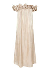 YAS Turino Off Shoulder Maxi Dress, Light Gold