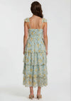 YAS Matiri Floral Tiered Dress, Blue Multi