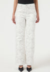 Y.A.S Bluma Embroidered Straight Leg Jeans, White