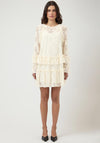 Y.A.S Tukka Lace Frill Sleeve Mini Dress, Cream