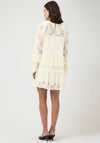 Y.A.S Tukka Lace Frill Sleeve Mini Dress, Cream