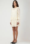 Y.A.S Tukka Lace Frill Sleeve Mini Dress, Cream