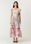 YAS Messa Floral with Lace Detail Maxi Dress, Pink Multi