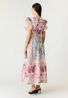 YAS Messa Floral with Lace Detail Maxi Dress, Pink Multi