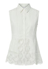 Y.A.S Lana Sleeveless Blouse, White