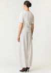 Yas Dotly Polka Dot Button Down Top, Off White