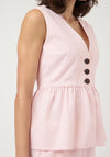 Y.A.S Trima Linen Blend Waistcoat, Pink
