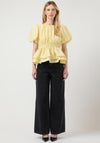 Y.A.S Skyla Elasticated Peplum Top, Yellow