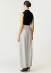 Yas Dotly Polka Dot Barrel Trousers, Off White