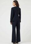 YAS Kariso High Waisted Flared Trousers, Navy