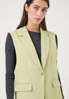 YAS Faux Pocket Waist Coat, Green
