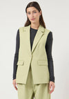 YAS Faux Pocket Waist Coat, Green