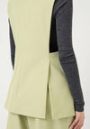 YAS Faux Pocket Waist Coat, Green