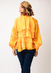 Y.A.S Eloise Iridescent Frill Blouse, Orange