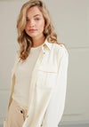 Yaya Cargo Long Sleeve Blouse, Ivory White