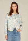 Yest Ivana Floral Print Jacket, Blue