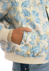 Yest Ivana Floral Print Jacket, Blue