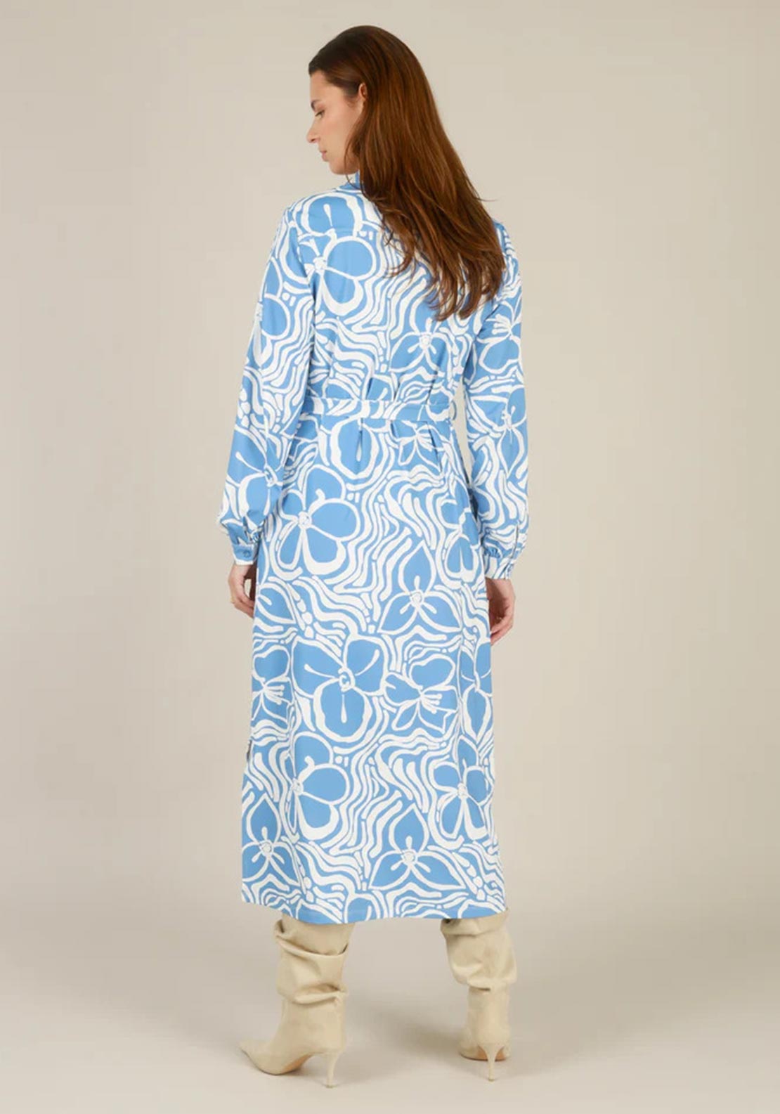Yest Puck Essential Floral Print Dress, Blue