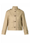 Yest Button Up Short Trench Coat, Sand