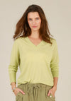 Yest V-Neck Long Sleeved Jumper, Green