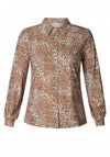 Yest Animal Print Button Up Shirt, Beige