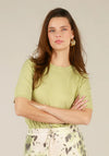 Yest Round Neck Short Sleeve Jumper, Green