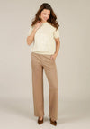 Yest All Over Sequin Short Sleeve T-Shirt, Cream