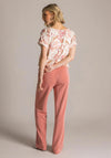 Yest Floral Print V-Neck Top, Pink Multi