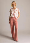 Yest Floral Print V-Neck Top, Pink Multi