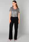 Yest Belinda Straight Leg Trousers, Black