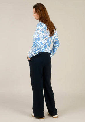 Yest Ina Straight Trousers, Navy