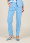 Yest Cornelia Essential Straight Leg Trousers, Blue