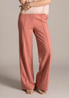 Yest Glitter Waistband Flared Leg Trousers, Pink