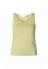 Yest Basic Low Neck Tank Top, Green