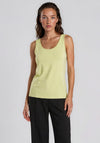 Yest Basic Low Neck Tank Top, Green