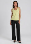Yest Basic Low Neck Tank Top, Green