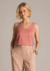 Yest Glitter Strap V-Neck Vest, Pink