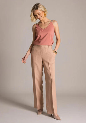 Yest Glitter Strap V-Neck Vest, Pink
