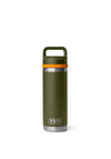 YETI Rambler 18oz Bottle with Chug Cap, Olive Green & Orange