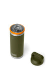 YETI Rambler 18oz Bottle with Chug Cap, Olive Green & Orange