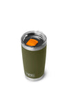 YETI Rambler 20oz Tumbler with Magslider Lid, Olive Green & Orange