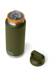 YETI Rambler 36oz Bottle with Chug Cap, Olive Green & Orange