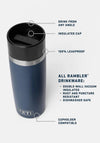 YETI Rambler 16oz Travel Bottle with Commuter Cap, Navy