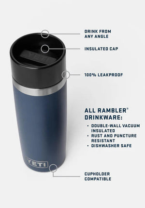 YETI Rambler 16oz Travel Bottle with Commuter Cap, Navy